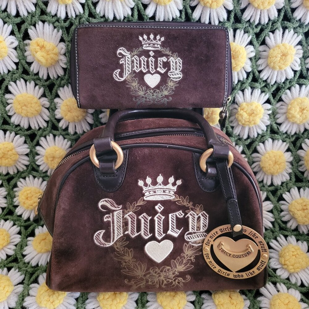 Juicy Couture 'Juicy' Bowler Bag + Wallet